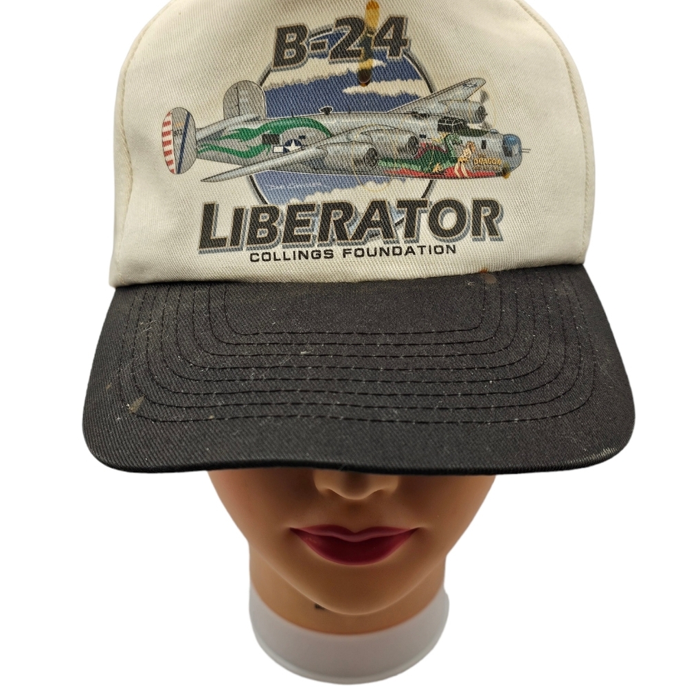 VTG B-24 Liberator Baseball Hat Cap Snapback Heavy Bomber Collings Foundation KC